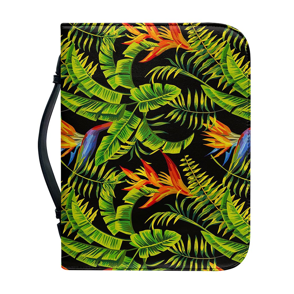 Tropical Summer Pattern Print Leather Bible Cover