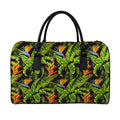 Tropical Summer Pattern Print Leather Duffel Bag