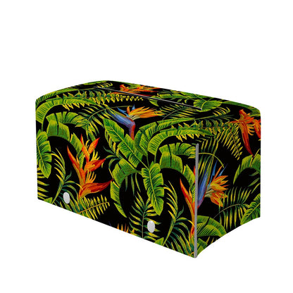 Tropical Summer Pattern Print Leather Tissue Box Cover