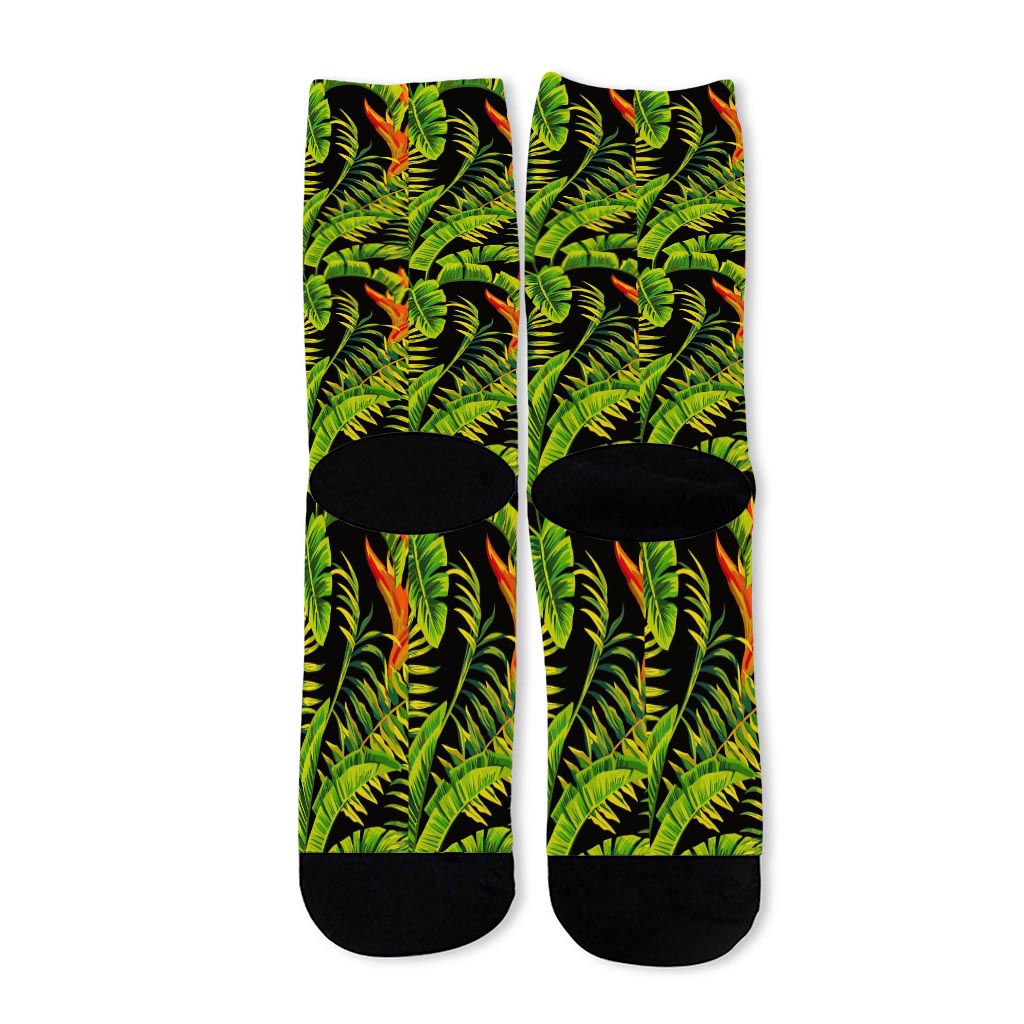 Tropical Summer Pattern Print Long Socks