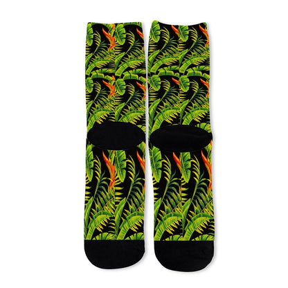 Tropical Summer Pattern Print Long Socks