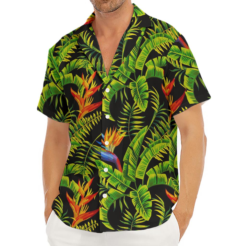 Tropical Summer Pattern Print Men's Deep V-Neck Shirt