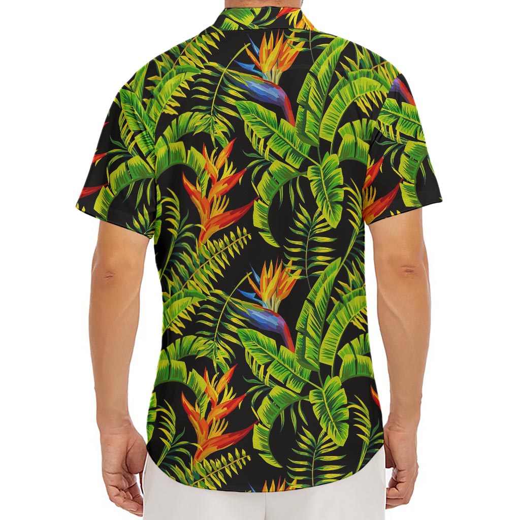 Tropical Summer Pattern Print Men's Deep V-Neck Shirt
