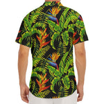 Tropical Summer Pattern Print Men's Deep V-Neck Shirt