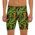 Tropical Summer Pattern Print Men's Long Boxer Briefs
