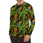 Tropical Summer Pattern Print Men's Long Sleeve Rash Guard