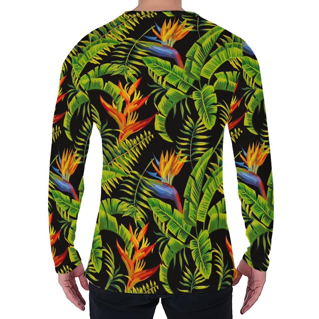 Tropical Summer Pattern Print Men's Long Sleeve T-Shirt