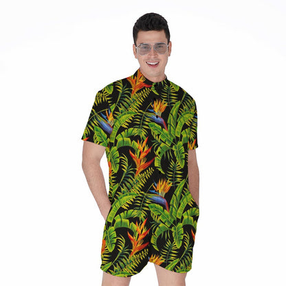 Tropical Summer Pattern Print Men's Rompers