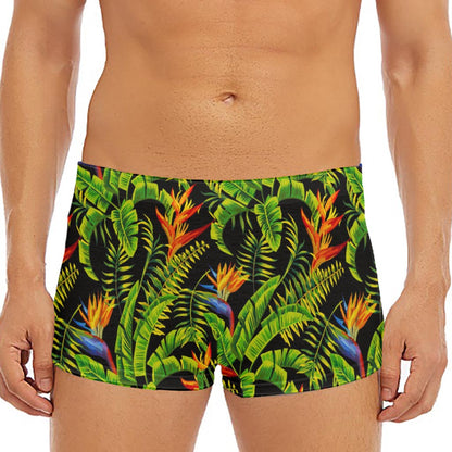 Tropical Summer Pattern Print Men's Short Boxer Briefs