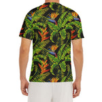 Tropical Summer Pattern Print Men's Short Sleeve Rash Guard