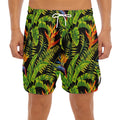 Tropical Summer Pattern Print Men's Split Running Shorts
