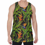 Tropical Summer Pattern Print Men's Velvet Tank Top