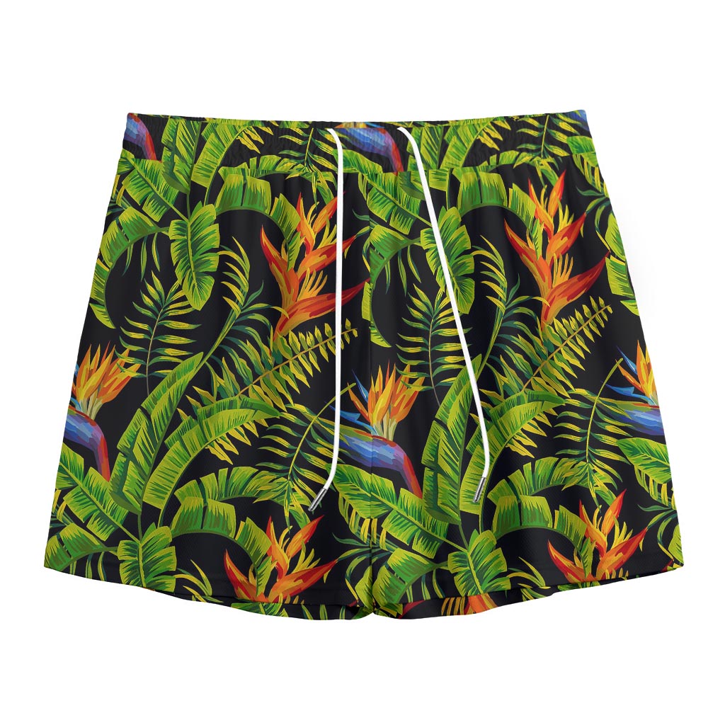 Tropical Summer Pattern Print Mesh Shorts