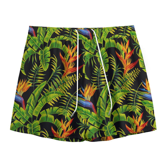 Tropical Summer Pattern Print Mesh Shorts