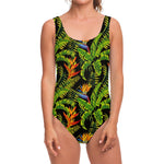 Tropical Summer Pattern Print One Piece Swimsuit