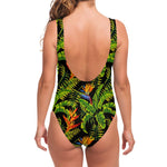 Tropical Summer Pattern Print One Piece Swimsuit