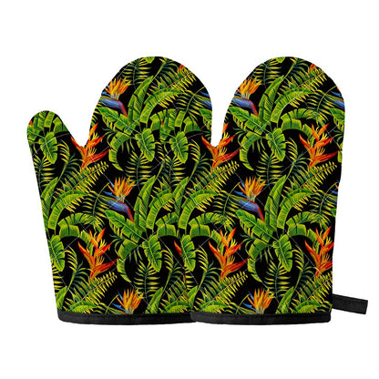 Tropical Summer Pattern Print Oven Mitts