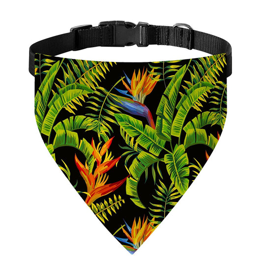 Tropical Summer Pattern Print Over The Collar Dog Bandana
