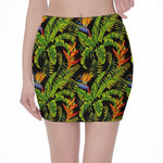 Tropical Summer Pattern Print Pencil Mini Skirt