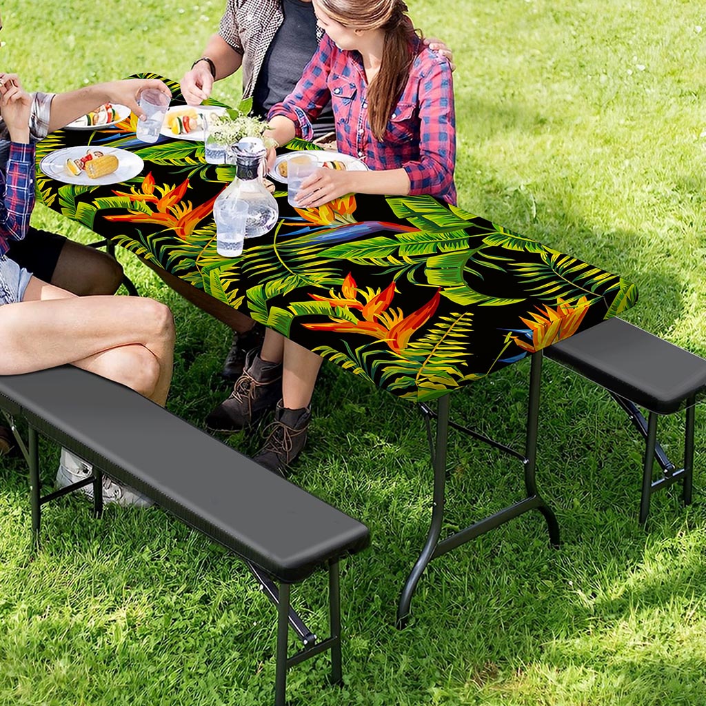 Tropical Summer Pattern Print Picnic Table Cover