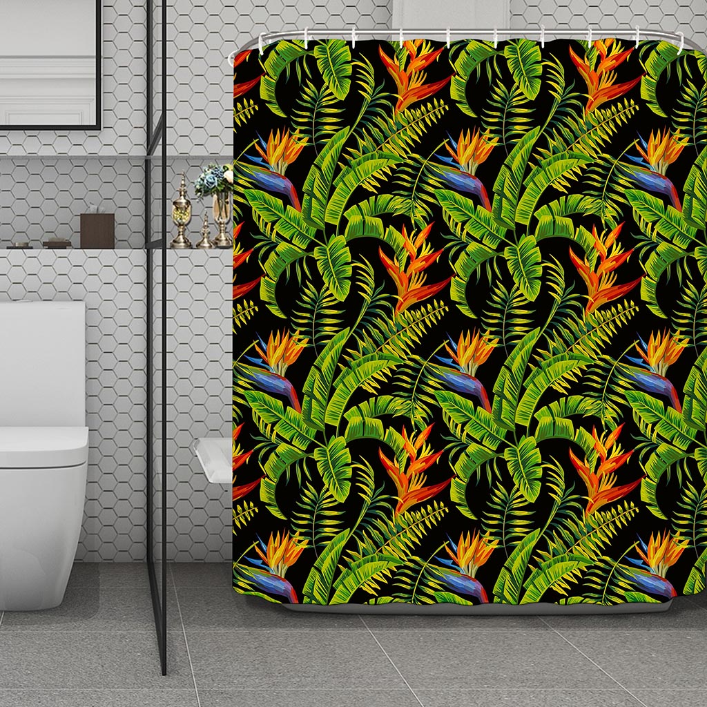 Tropical Summer Pattern Print Polyester Shower Curtain