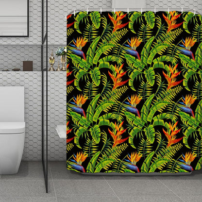 Tropical Summer Pattern Print Polyester Shower Curtain