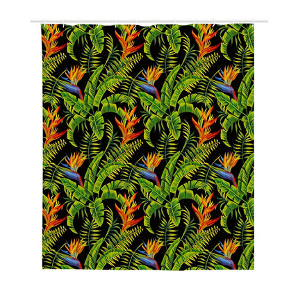 Tropical Summer Pattern Print Polyester Shower Curtain