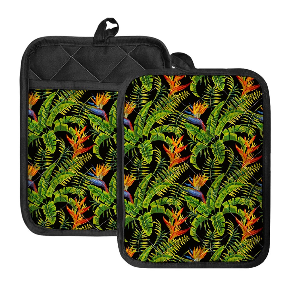 Tropical Summer Pattern Print Pot Holders With Pocket