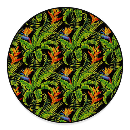 Tropical Summer Pattern Print Round Floor Mat
