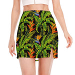 Tropical Summer Pattern Print Side Slit Mini Skirt
