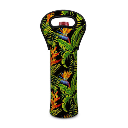 Tropical Summer Pattern Print Single Neoprene Wine Tote