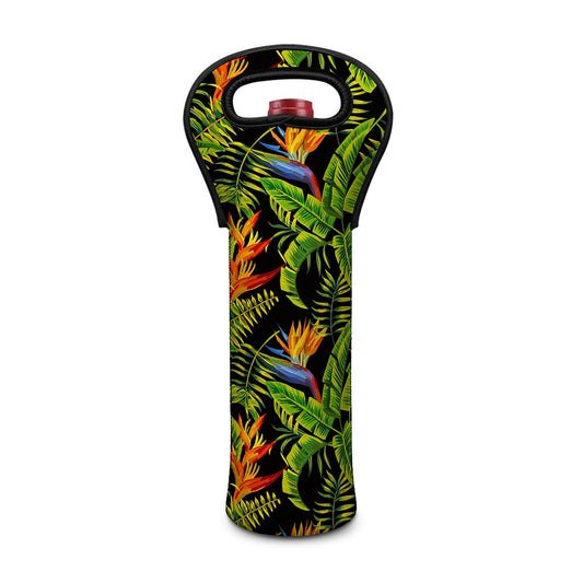 Tropical Summer Pattern Print Single Neoprene Wine Tote