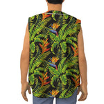 Tropical Summer Pattern Print Sleeveless Baseball Jersey