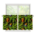 Tropical Summer Pattern Print Tier Curtains