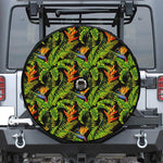 Tropical Summer Pattern Print Tire Cover With Camera Hole