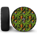 Tropical Summer Pattern Print Tire Cover With Camera Hole