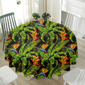 Tropical Summer Pattern Print Waterproof Round Tablecloth