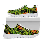 Tropical Summer Pattern Print White Running Shoes