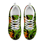Tropical Summer Pattern Print White Running Shoes