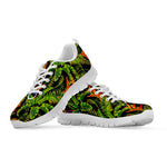 Tropical Summer Pattern Print White Running Shoes