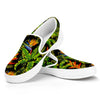 Tropical Summer Pattern Print White Slip On Sneakers