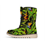 Tropical Summer Pattern Print Winter Boots