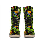 Tropical Summer Pattern Print Winter Boots