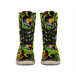 Tropical Summer Pattern Print Winter Boots