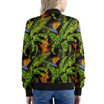 Tropical Summer Pattern Print Women's Bomber Jacket
