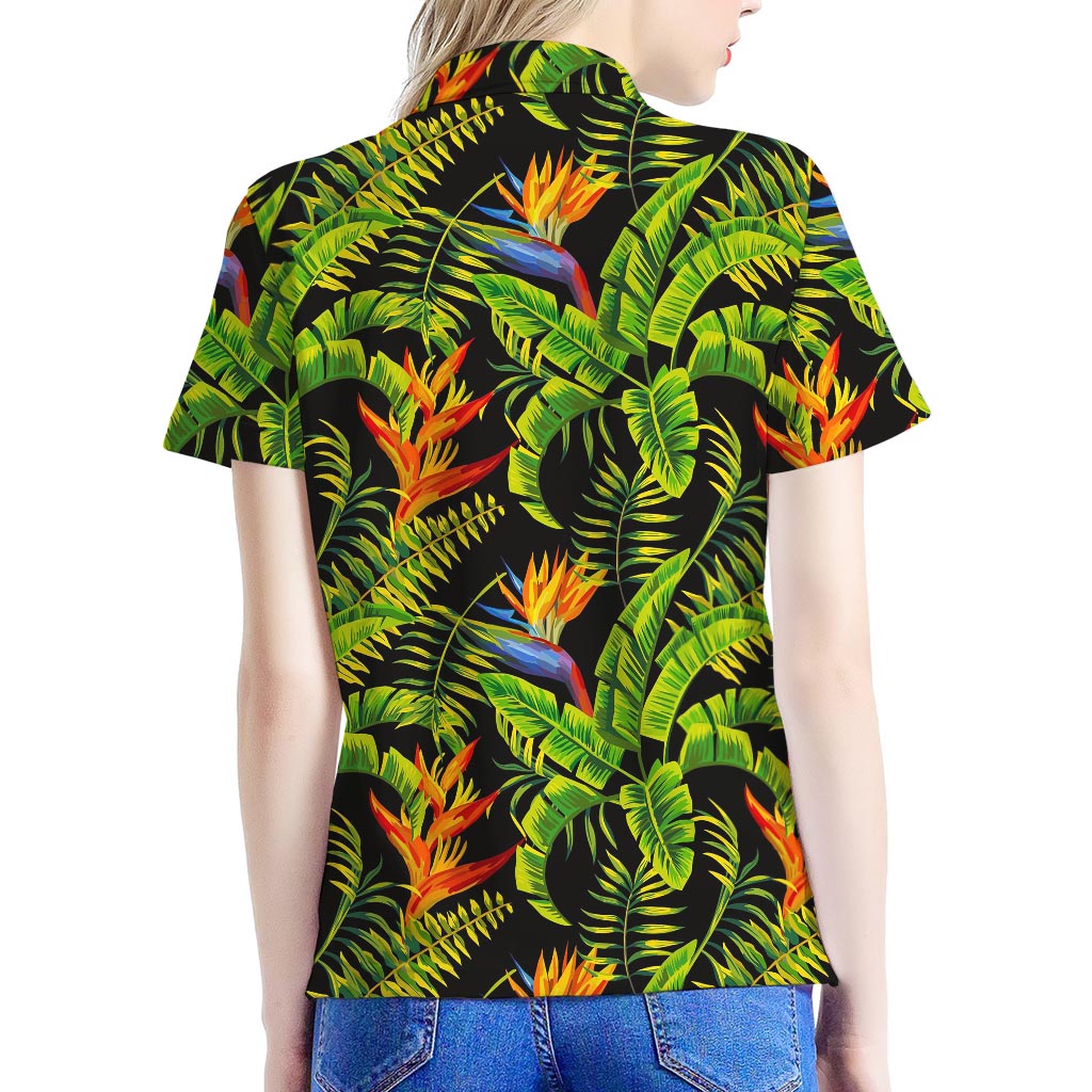 Tropical Summer Pattern Print Women's Polo Shirt