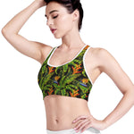 Tropical Summer Pattern Print Women's Sports Bra