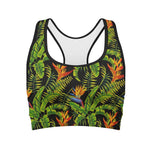 Tropical Summer Pattern Print Women's Sports Bra