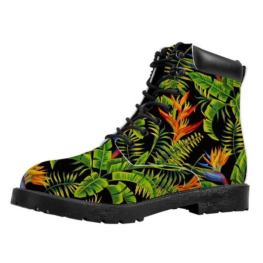 Tropical Summer Pattern Print Work Boots