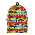 Tropical Sunset Pattern Print School Backpack